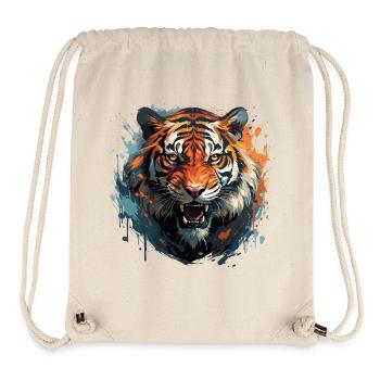 Bengal Tiger – King Tiger Face Zoo - Stanley/Stella Recycled Gym Bag - natural - Front