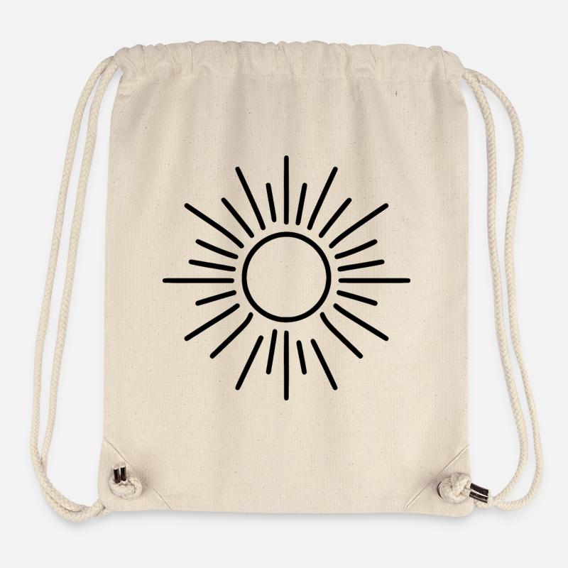 stilisierte Sonne - Stanley/Stella recycelter Gym Bag - Naturweiß
