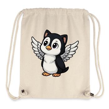 Süßer Pinguin Katze Engel mit Katzenohren Heilig - Stanley/Stella recycelter Gym Bag - Naturweiß - Vorne