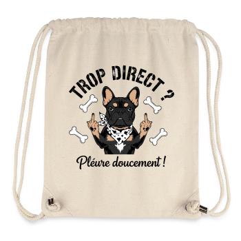 Coole Französische Bulldogge - Stanley/Stella recycelter Gym Bag - Naturweiß - Vorne