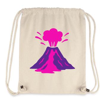 Vulkanausbruch in pink - Stanley/Stella recycelter Gym Bag - Naturweiß - Vorne