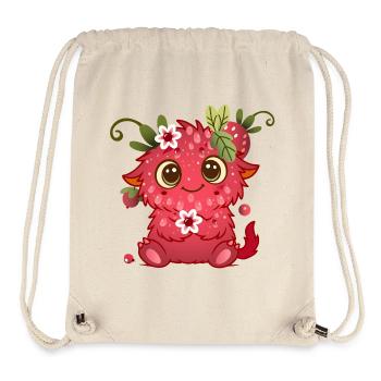 Monstre mignon au design framboise - Sac à cordon recyclé Stanley/Stella - blanc naturel - Devant