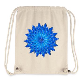 Mandala Bleuet en bleu vif - Sac à cordon recyclé Stanley/Stella - blanc naturel - Devant