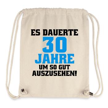 30 ans à dire l’anniversaire des hommes drôles - Sac à cordon recyclé Stanley/Stella - blanc naturel - Devant