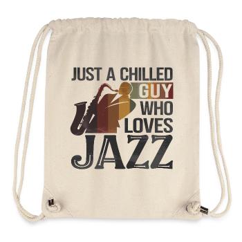 Design d’amateur de musique jazz réfrigéré - Sac à cordon recyclé Stanley/Stella - blanc naturel - Devant