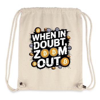 Conception de motivation pour les cryptomonnaies, Zoom arrière - Sac à cordon recyclé Stanley/Stella - blanc naturel - Devant