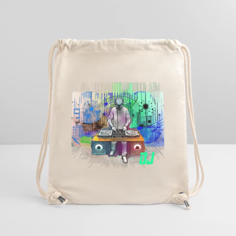Dynamic DJ with colorful techno designs Stanley/Stella Recycled Gym Bag