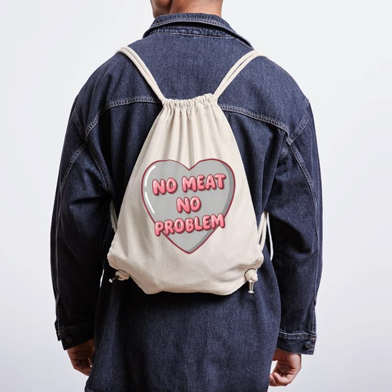 Bubble Herz – No Meat No Problem Stanley/Stella recycelter Gym Bag