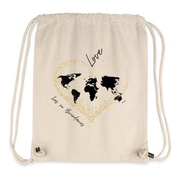 Love has no boundaries heart gold - Stanley/Stella Recycled Gym Bag - natural - Front
