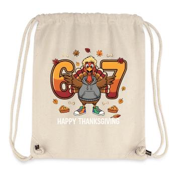 Thanksgiving Turquie Sweat à capuche des années 60 - Sac à cordon recyclé Stanley/Stella - blanc naturel - Devant