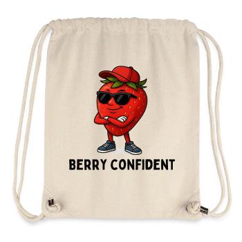 Strawberry Confident Caricature - Stanley/Stella Recycled Gym Bag - natural - Front