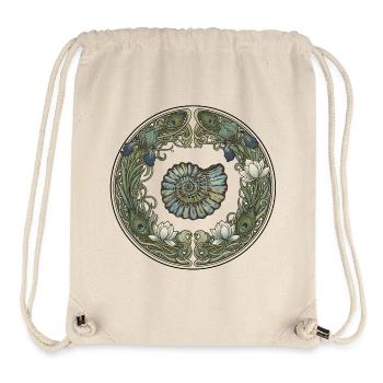 Ammonit Kreisrahmen mit Seegras - Stanley/Stella recycelter Gym Bag - Naturweiß - Vorne