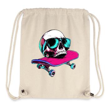 Skull Skateboard - 1990 - Stanley/Stella Recycled Gym Bag - natural - Front