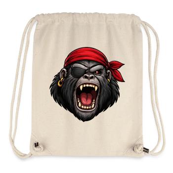 Pirat Gorilla mit Augenklappe - Stanley/Stella recycelter Gym Bag - Naturweiß - Vorne
