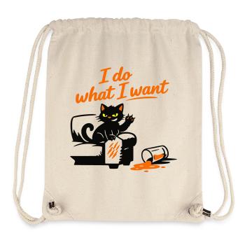 Freche schwarze Katze – I do what I want - Stanley/Stella Recycled Gym Bag - natural - Front