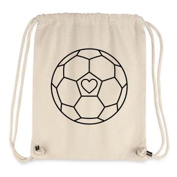 Le football avec du cœur - Sac à cordon recyclé Stanley/Stella - blanc naturel - Devant