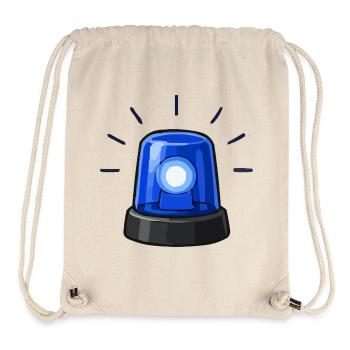 Dessin animé Lumière Alarme Bleue - Sac à cordon recyclé Stanley/Stella - blanc naturel - Devant