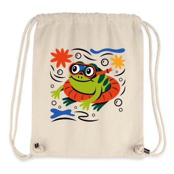 Schnorchel Frosch Abenteuer - Stanley/Stella recycelter Gym Bag - Naturweiß - Vorne