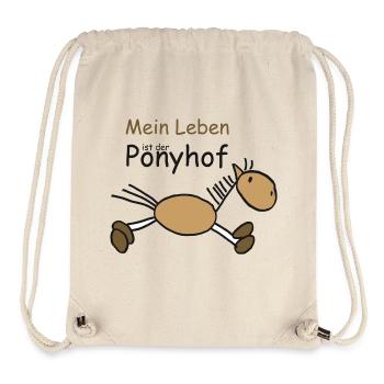 Ma vie est le poney - Sac à cordon recyclé Stanley/Stella - blanc naturel - Devant