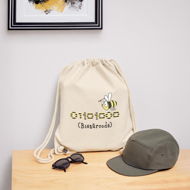 Binary code bee code computer science gift honey Stanley/Stella Recycled Gym Bag