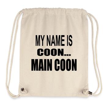 My name is - Main Coon (Black Typo) - Stanley/Stella Recycled Gym Bag - natural - Front