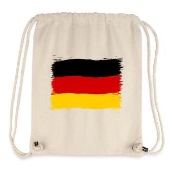 Allemagne couleurs noir rouge or - Sac à cordon recyclé Stanley/Stella - blanc naturel - Devant