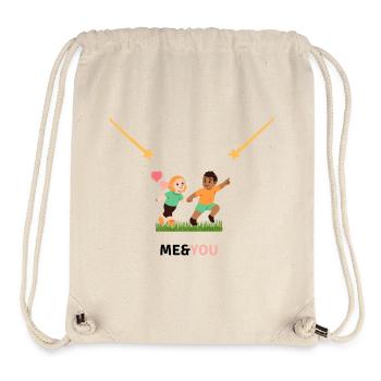 Verliebte Herzen - Stanley/Stella recycelter Gym Bag - Naturweiß - Vorne