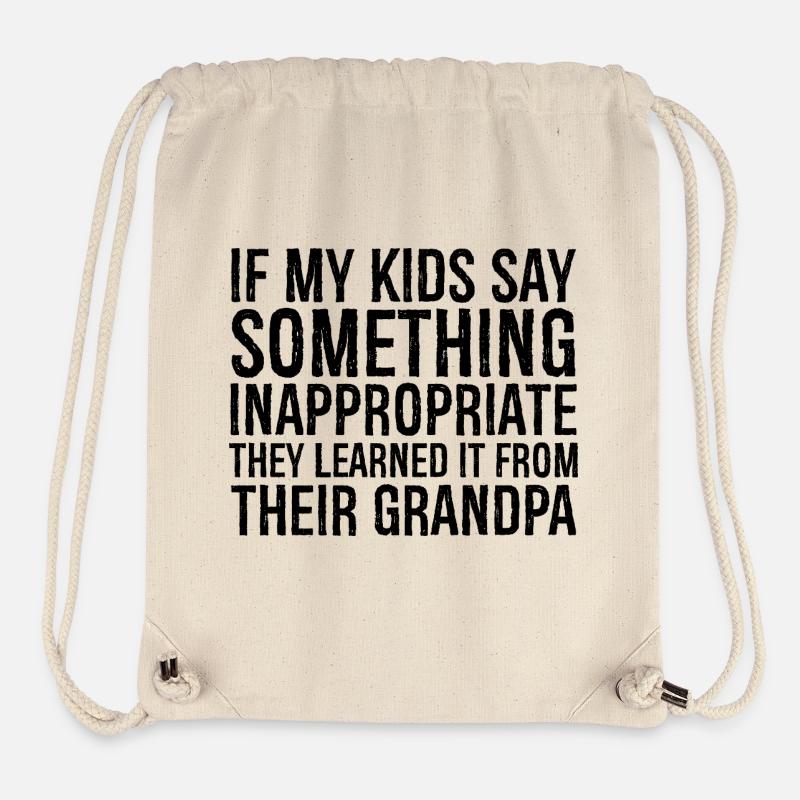 If my kids say something inappropriate learned - Stanley/Stella recycelter Gym Bag - Naturweiß