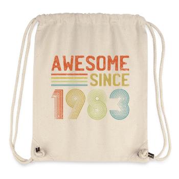 Jahrgang 1983 Retro Textdesign - Stanley/Stella recycelter Gym Bag - Naturweiß - Vorne