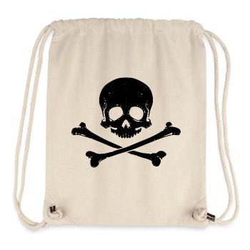 Schädel und Knochen - Stanley/Stella recycelter Gym Bag - Naturweiß - Vorne