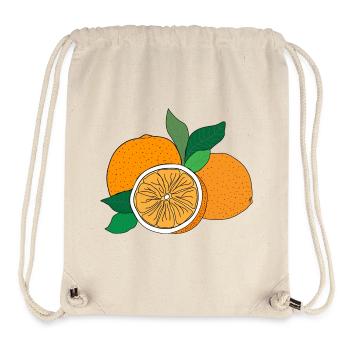Orange Print - Stanley/Stella Recycled Gym Bag - natural - Front