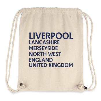 Liverpool – England Textdesign - Stanley/Stella recycelter Gym Bag - Naturweiß - Vorne