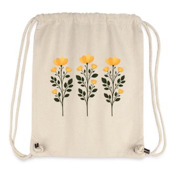 Drei goldene Blumenzweige - Stanley/Stella recycelter Gym Bag - Naturweiß - Vorne