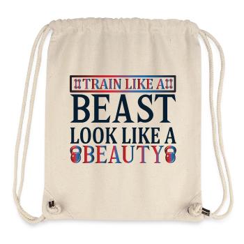 Beauté, bête de train - Sac à cordon recyclé Stanley/Stella - blanc naturel - Devant