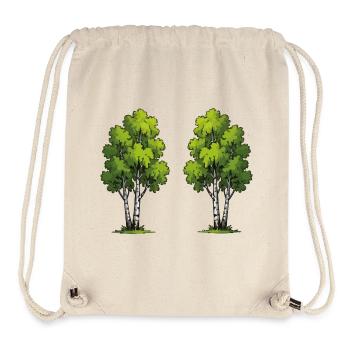 Twin trees in the forest - Stanley/Stella Recycled Gym Bag - natural - Front