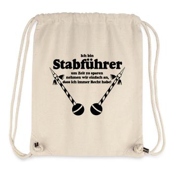 Fanfahrenzug, Spielmannszug,MusikzugStabführer(25) - Stanley/Stella recycelter Gym Bag - Naturweiß - Vorne