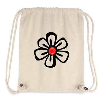 A black flower to dress your desires- Kook Art - Stanley/Stella Recycled Gym Bag - natural - Front