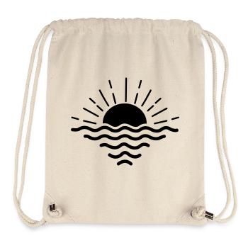 Sonnenuntergang Meer - Stanley/Stella recycelter Gym Bag - Naturweiß - Vorne