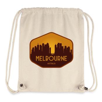 Melbourne Skyline Abzeichen - Stanley/Stella recycelter Gym Bag - Naturweiß - Vorne