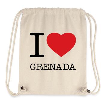 I LOVE GRENADA - Stanley/Stella Recycled Gym Bag - natural - Front