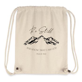 Be Still Mountains Psalm 46:10 - Stanley/Stella Recycled Gym Bag - natural - Front