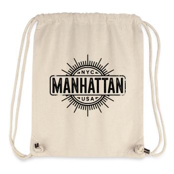 Manhattan - New York Souvenir Design - Stanley/Stella Recycled Gym Bag - natural - Front