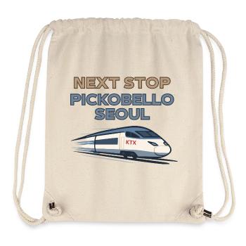 Next Stop Pickobello Seoul – Korean Train Vibes - Stanley/Stella Recycled Gym Bag - natural - Front