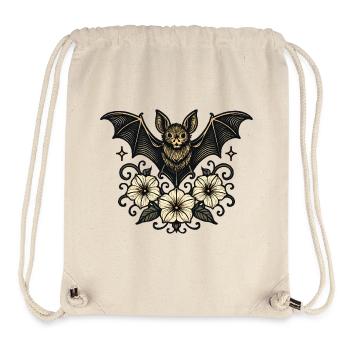 Nachtfledermaus Hibiskus - Stanley/Stella recycelter Gym Bag - Naturweiß - Vorne