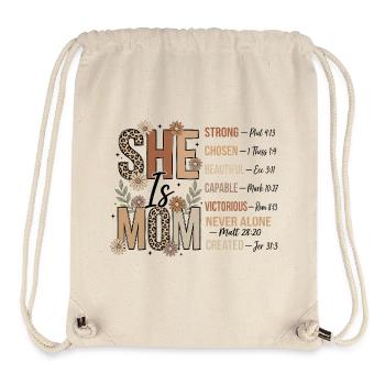 Starke Mama Kraftvoll Nie Allein Glaube Kirche - Stanley/Stella recycelter Gym Bag - Naturweiß - Vorne