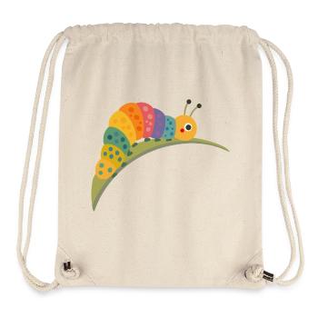 Bunte Raupe im Kawaii Stil - Stanley/Stella recycelter Gym Bag - Naturweiß - Vorne