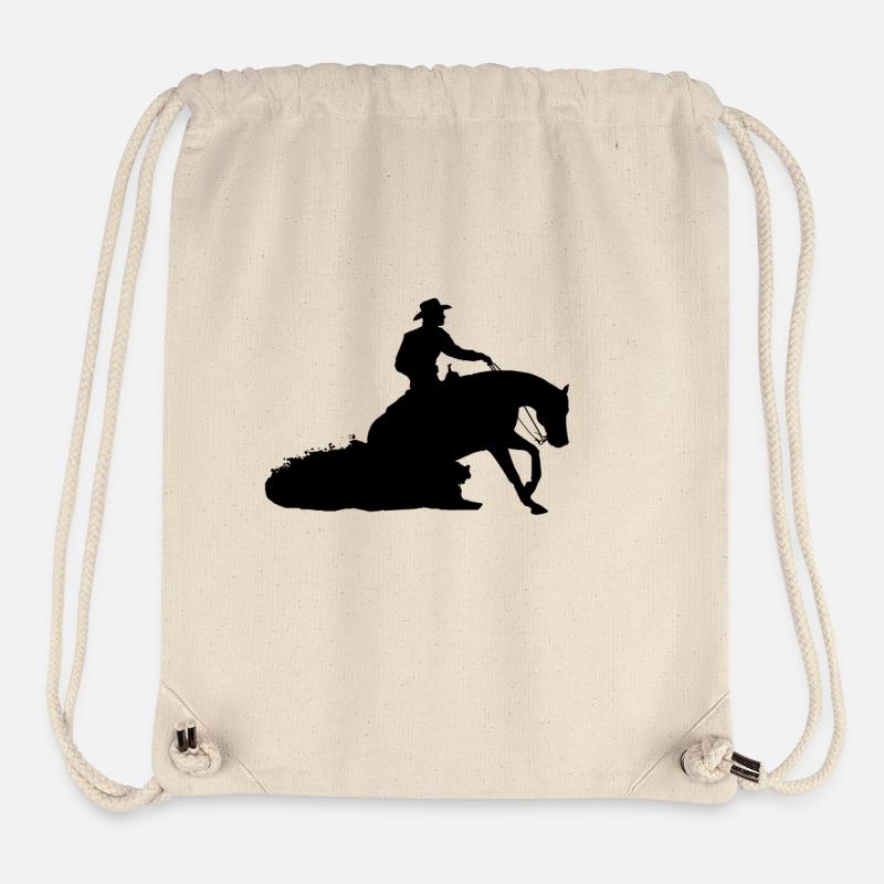 Équitation Western sliding stop - Sac à cordon recyclé Stanley/Stella - blanc naturel