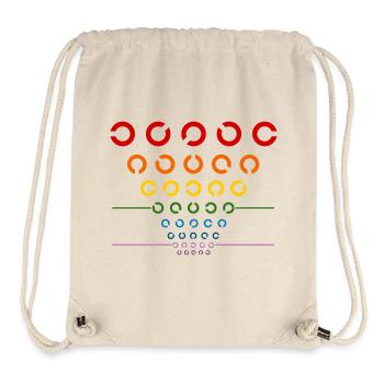 Test de l’œil arc-en-ciel - Sac à cordon recyclé Stanley/Stella - blanc naturel - Devant