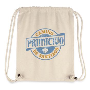 Camino Primitivo Pilgrim's Stamp | Santiago - Stanley/Stella Recycled Gym Bag - natural - Front