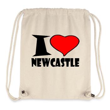 I love Newcastle - Stanley/Stella recycelter Gym Bag - Naturweiß - Vorne